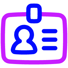 User Identifier Card Icon from Plump Neon Set