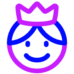 User King Crown Icon from Plump Neon Set