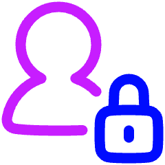 User Lock Privacy Icon from Plump Neon Set