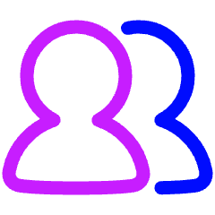User Multiple Group Icon from Plump Neon Set