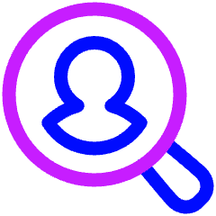 User Search Icon from Plump Neon Set