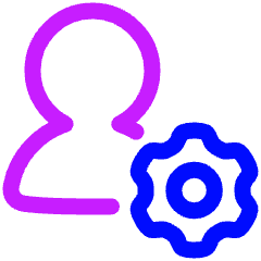 User Setting Gear Icon from Plump Neon Set