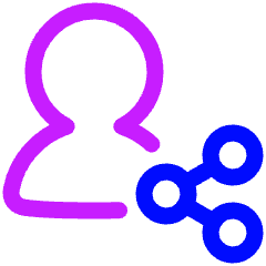 User Share Icon from Plump Neon Set