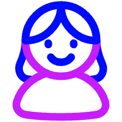 User Single Neutral Female Icon from Plump Neon Set
