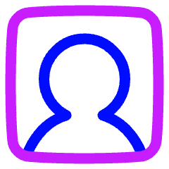 User Square Single Icon from Plump Neon Set