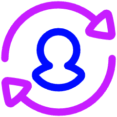 User Sync Online In Person Icon from Plump Neon Set