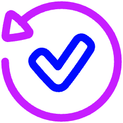 Check Backward Icon from Plump Neon Set