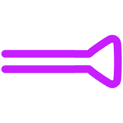 End Point Inverted Triangle Icon from Plump Neon Set