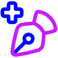 Pen Tool Add Icon from Plump Neon Set