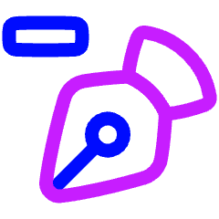 Pen Tool Delete Icon from Plump Neon Set