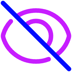 Invisible 1 Icon from Plump Neon Set