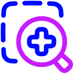 Zoom In Area Icon from Plump Neon Set