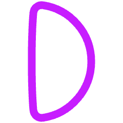 First Quarter Moon Icon from Plump Neon Set