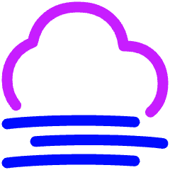 Fog Cloud Icon from Plump Neon Set