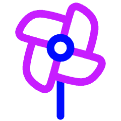 Pinwheel Icon from Plump Neon Set