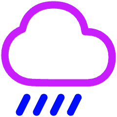 Rain Cloud Icon from Plump Neon Set