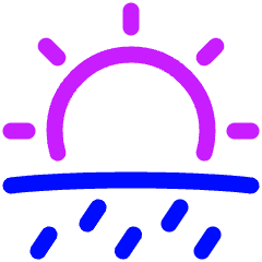 Sun Rain Icon from Plump Neon Set