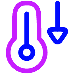 Thermometer Decrease Icon from Plump Neon Set