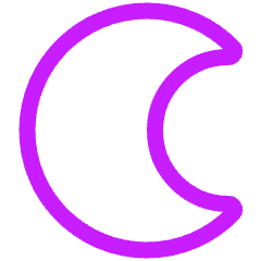 Waning Cresent Moon Icon from Plump Neon Set