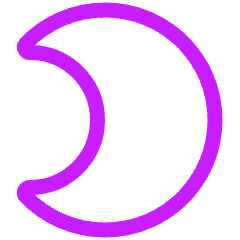 Waxing Cresent Moon Icon from Plump Neon Set
