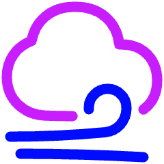 Wind Cloud Icon from Plump Neon Set