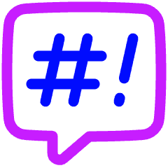Chat Bubble Censor Square Icon from Plump Neon Set