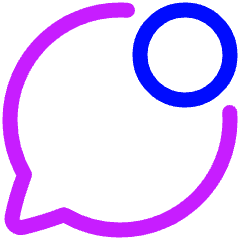 Chat Bubble Oval Notification Icon from Plump Neon Set