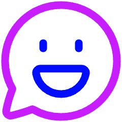 Chat Bubble Oval Smiley 2 Icon from Plump Neon Set