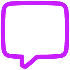 Chat Bubble Square Icon from Plump Neon Set