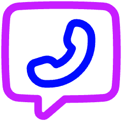 Chat Bubble Square Phone Icon from Plump Neon Set