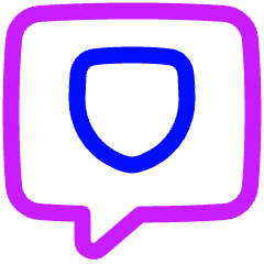 Chat Bubble Square Protect Icon from Plump Neon Set