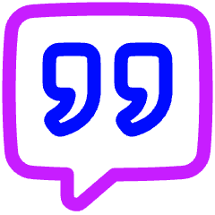 Chat Bubble Square Quotation Icon from Plump Neon Set