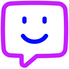 Chat Bubble Square Smiley 1 Icon from Plump Neon Set