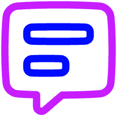 Chat Bubble Text Square Icon from Plump Neon Set