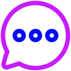 Chat Bubble Typing Oval Icon from Plump Neon Set