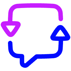 Discussion Converstion Reply Icon from Plump Neon Set