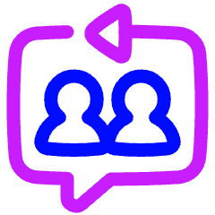 Feedback Reply Conversation Icon from Plump Neon Set