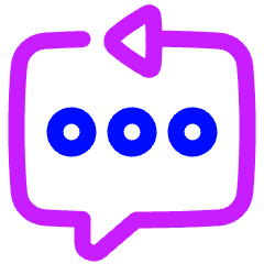Reply To Message Typing Icon from Plump Neon Set