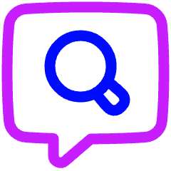 Search Comment History Icon from Plump Neon Set