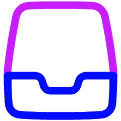 Inbox Icon from Plump Neon Set