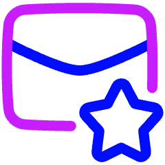 Inbox Favorite Icon from Plump Neon Set