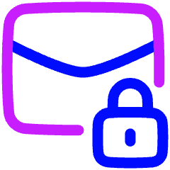 Inbox Lock Icon from Plump Neon Set