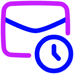 Inbox Schedule Icon from Plump Neon Set