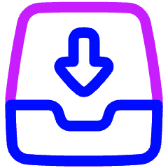 Inbox Tray 1 Icon from Plump Neon Set