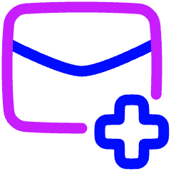 Mail Add Icon from Plump Neon Set