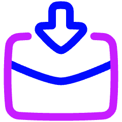Mail Incoming Icon from Plump Neon Set