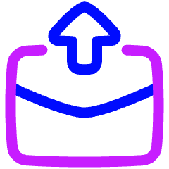 Mail Outgoing Icon from Plump Neon Set