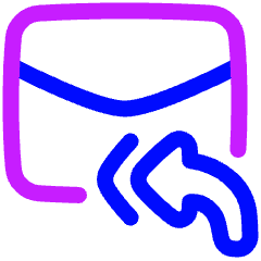 Mail Reply All Icon from Plump Neon Set