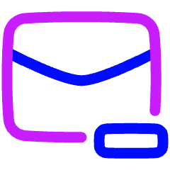 Mail Subtract Icon from Plump Neon Set
