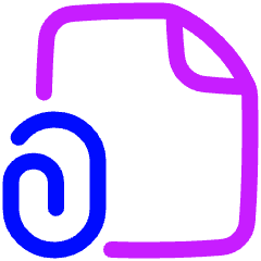 Email Attachment Document Icon from Plump Neon Set